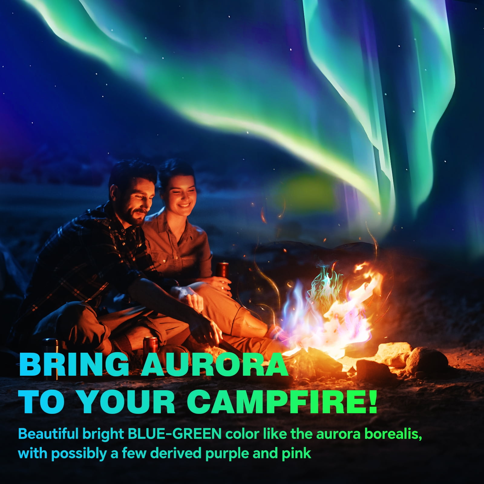 Color Changing Fire Pit Packets, 50 Pack - Magical Flames Campfire Packets for Outdoor Fire Pits, Camping & Bonfires - Long Lasting Color Flame Crystals, Camping Essentials Gift