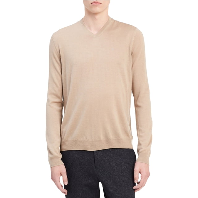 Calvin Klein suéter de punto para hombre, beige, grande Calvin Klein Pull-over