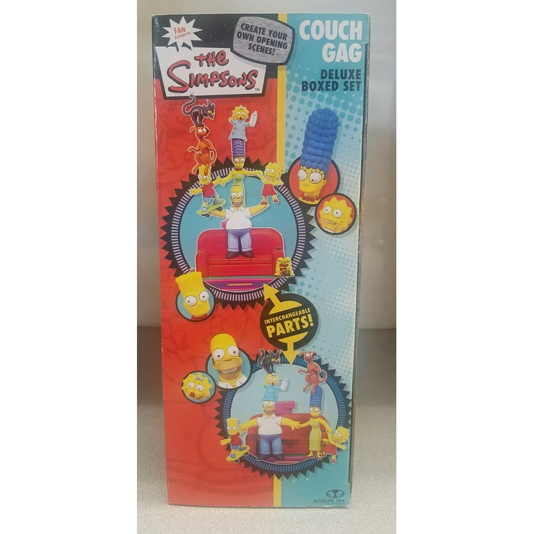 McFarlane The Simpsons Deluxe Boxed Sets Family Couch Gag Action