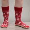 thumbnail image 4 of BambooMN Men's Knit Winter Gripper Slipper Socks - Nordic Red - S/M - 1 Pair, 4 of 6