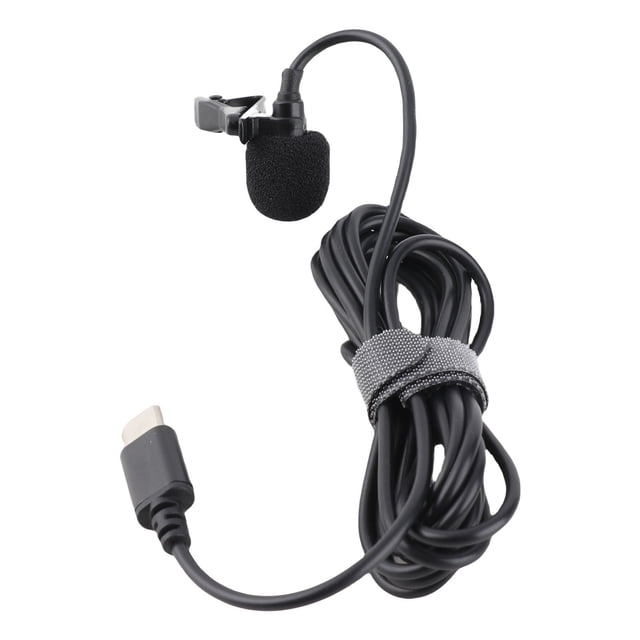 Micrófono de Solapa, Micrófono Portátil USB C Lavalier para clase en Línea