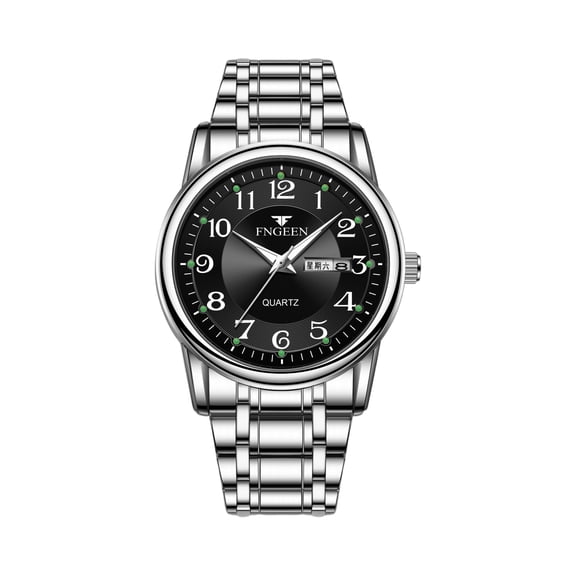 Resicozy Mens Watches Metal Strap Round Dial Watch Large Number Business Daily Casual Wrist Watches 2026 B One Size
