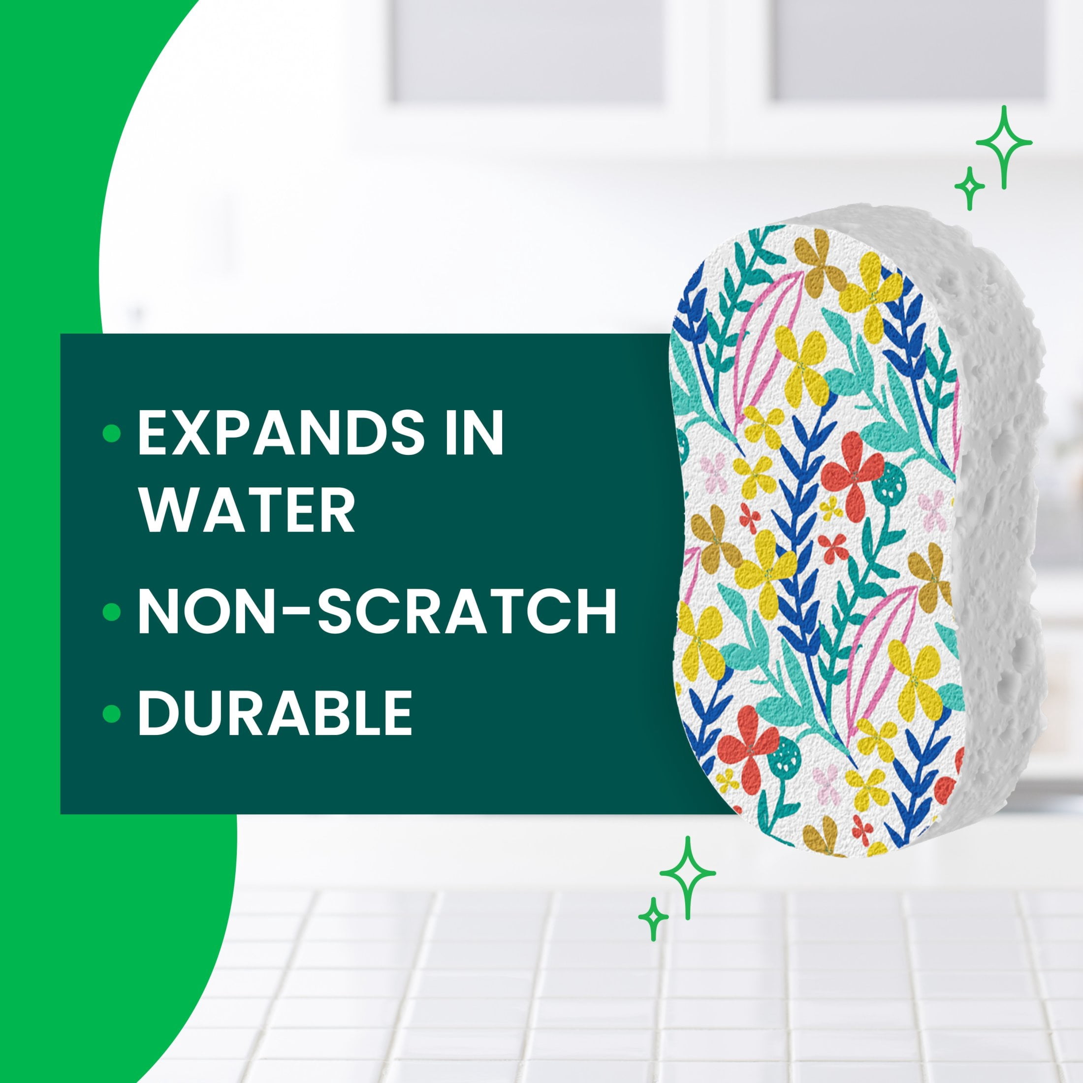 (3 pack) Scotch-Brite Pop Up Sponges, Expands In Water, 3 Sponges
