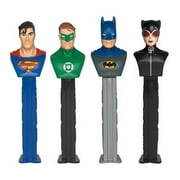 PEZ Candy DC Comics Assortment, 1 Candy Dispenser Plus 3 Rolls Assorted Fruit Candy, 1 Count, 0.87 oz