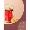 thumbnail image 3 of FOHERE Retro Hot Air Popcorn Maker, 1400W Fat-Free Popcorn Machine, Red, 3 of 7