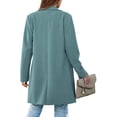 thumbnail image 2 of Blazer PRETTYGARDEN Mujer Manga Larga Solapas Bolsillos Azul Verde Talla L, 2 of 8