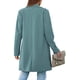 thumbnail image 2 of Blazer PRETTYGARDEN Mujer Manga Larga Solapas Bolsillos Azul Verde Talla L, 2 of 8
