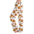 thumbnail image 3 of Zorvxlyn Halloween Women's Pajama Pants Ghost Pumpkin Spider Web Graphic Pj Bottoms for Women Drawstring Elastic Waist Woman Lounge Pants, 3 of 6