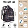 thumbnail image 2 of Colorful Abstract Backpack Modern Fashionable School Bag with Graffiti Art, Pop Art, and Rainbow Gradient, 2 of 6