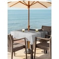 thumbnail image 3 of Outdoor Tablecloth with Umbrella Hole for Patio/Picnic/Party/Camping, Black Grey Ombre Waterproof Table Cloth Square Cover Washable, Coastal Beach Modern Abstract Art (54"x 54"), 3 of 8