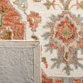 thumbnail image 6 of SAFAVIEH Trace Alexandreana Floral Bordered Wool Area Rug, Ivory/Red, 6' x 6' Square, 6 of 9