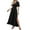 Black, variant on Youmylove Womens Wedding Guest Dress 2025 Women's Elegant V Neck High Waist Long Maxi Dress Summer Pleated Sleeve Slit Ruched Dresses Corset Short Party Dresses