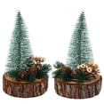 thumbnail image 3 of 2Pcs Mini Luminous Artificial Christmas Tree Party Decoration for Christmas(warm color), 3 of 7