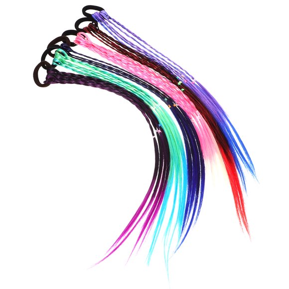 Minkissy Attachment For Braids 12Pcs Braiding Hair Extension Gradient Blue For Themed Party