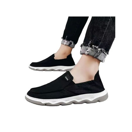 

Ritualay Man Loafers Moccasin Flats Slip On Casual Shoe Lightweight Fashion Driving Shoes Mens Men Comfort Black 6