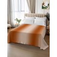 thumbnail image 2 of Burnt Orange Ombre Flat Sheet Only Twin Size, Soft Breathable Bed Top Sheets for Mattress, Modern Abstract Art Farmhouse Gradient Luxury Bedding Flat Sheets for Home Hotel Bedroom Bed Protection, 2 of 9