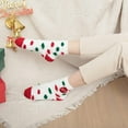 thumbnail image 3 of 6Pairs Women Christmas Fuzzy Socks Fluffy Socks Winter Warm Cozy Striped Socks Crew Socks, 3 of 5