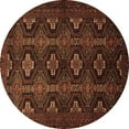 thumbnail image 1 of Ahgly Company Indoor Round Persian Brown Traditional Area Rugs, 7' Round, 1 of 4