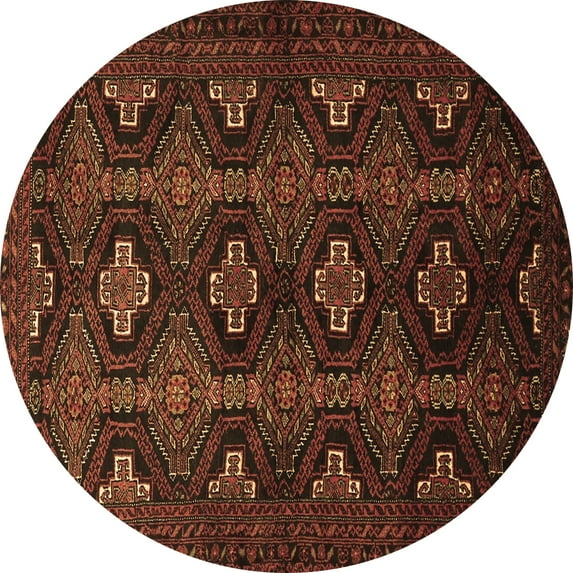 Ahgly Company Indoor Round Persian Brown Traditional Area Rugs, 6' Round