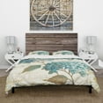 thumbnail image 2 of Designart 'butterfly Blue Garden I' Cottage Duvet Cover Set, 2 of 4