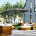 thumbnail image 2 of Outsunny ⌀ 9.6' Patio Hanging Offset Umbrella Aluminum Pole, 360° Rotation, 2 of 10