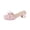 Pink, variant on Pink Sandals High Heels For Women Casual Fishmouth Peep Toe Mesh Bowknot Strap Rubber Sole Shoes Breathable Large Size Options 1 Pair Shoe Box Included Size 42 Eu Weight 0.83 Lbs