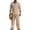 Khaki, variant on LTTVQM Men's Wrinkle Resistant Lightweight Vacation Cotton Linen Two Piece Outfit Camp Collar Shirt Wide Leg Pants Casual Daily Long Sleeve Holiday Suit Top Light Blue S