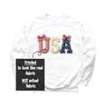 thumbnail image 4 of Ink-Printed USA Coquette Bow Sweatshirt for Women Girls Kids Patriotic July 4th Family Matching Sand Sweatshirt Adult Medium, 4 of 8