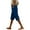 Blue, variant on yunLCZ Wide Leg Pants Woman Women's Summer Long Solid Color Cotton And Linen Straight Leg Loose Casual Five Quarter Pants (leg Slit) Business Work Casual Pants