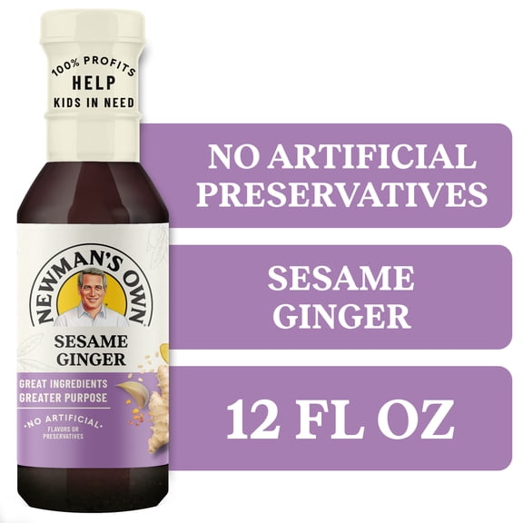 Newman's Own Sesame Ginger Salad Dressing, Marinade, and Finishing Sauce, 12 fl oz