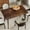 Walnut, variant on Spaco 47.2" Rectangle Dining Table for 4, Mid-Century Modern Kitchen Table, Table with Rubber Wood Legs for Indoor as Kitchen, Bar, Dining Room, Brown