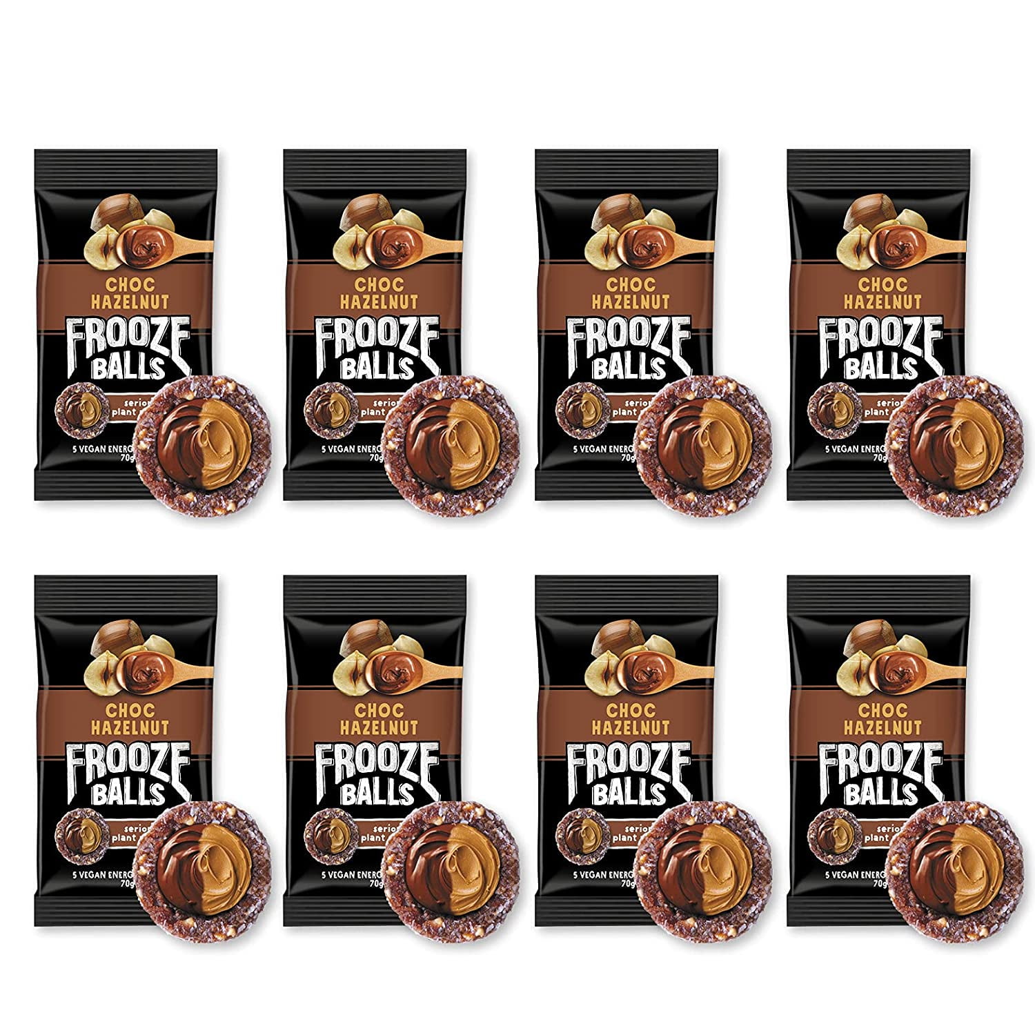 Frooze Balls Vegan Chocolate Hazelnut Energy Balls, 2.4 oz, 8 Count