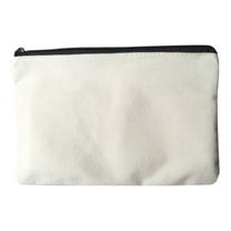 Blank Canvas Pencil Case (Customizable Diy Bag, Plain), Diy Canvas Case Personalizes Creatively, Blank Cotton Canvas Diy Craft Zipper Bags Pencil Case(#A), By Meiiso