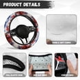 thumbnail image 4 of Uorisanigo American Flag 15 Inch Steering Wheel Cover Horse Print Car Steering Wheel Protector for Women Easy to Install Car Steering Wheel Cover for Winter Car Accessories Gift for Holiday, 4 of 8