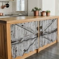 thumbnail image 6 of Vintage Gate Tier Curtains 36 Inch Length, Farmhouse Wooden Grain Shabby Chic Door Cafe Short Curtains for Bathroom Over Sink, Small Kitchen Curtain Light Filtering Tiered Drapes 2 Panels 27.5"Wx36"L, 6 of 8