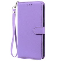 Dteck Wallet case for Samsung Galaxy A10, PU Leather Wallet case with Handstrap Kickstand Card Slots Magnetic Shockproof Flip Case For Samsung Galaxy A10,Lightpurple