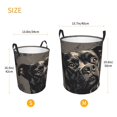 thumbnail image 3 of Fotbe Vintage Dog Illustration Cesto de Ropa con Asas, Cesto Impermeable de Gran Capacidad, Bolsa de Lavado para Dormitorio, Cesto de Ropa con Ruedas y Asas-Small, 3 of 6