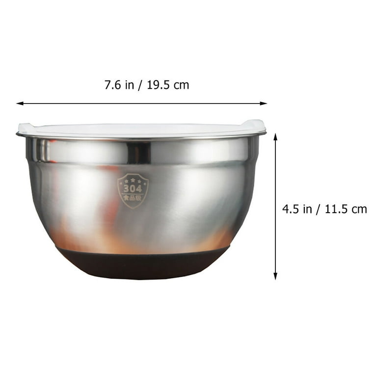 YIHONG Stainless Steel Mixing Bowls Set, 7 Pcs Metal Bowls with Lids for  Kitchen, 0.7-4.5 Quarts