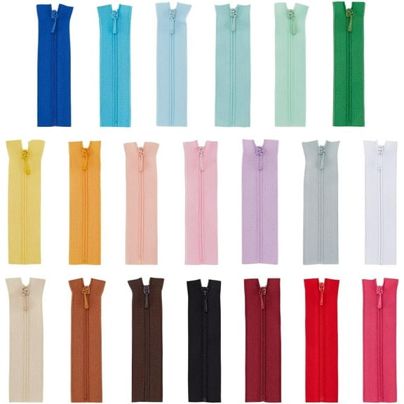 20 PCS Super Tiny Zippers - 3.5 inch Long Micro Mini Colorful Nylon Zippers for Clothes Wallets & Projects