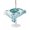 Indigo, Turquoise, Teal, Silver, variant on Outdoor Tablecloth with Umbrella Hole for Patio/Picnic/Party/Camping, Blue Coastal Crab Waterproof Table Cloth Square Cover Washable, Summer Ocean Coral Sea Fish Abstract (60"x 60")
