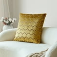 thumbnail image 3 of Throw Pillow Covers Cases Moorish Cut Velvet Design Pillow Cover Elegant Luxurious Gold Large Decorative Cushion Covers 24" x 24", 3 of 4