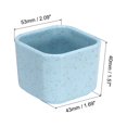 thumbnail image 2 of Unique Bargains 2' Square Plastic Succulent Planter with Drainage Blue Flowerpot Container, 3 Pack, 2 of 5