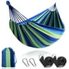 Cotton Hammock Comfortable Fabric Hammock with Tree Straps, Portable Hammock with Travel Bag- Multi Color