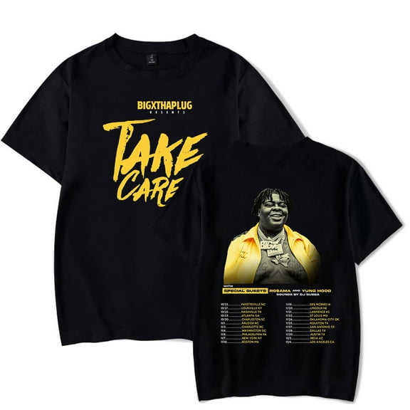 BigXthaPlug Take Care Tour 2024 T-shirts Merch Women Men Clothes Trend Casual Short Sleeve Top