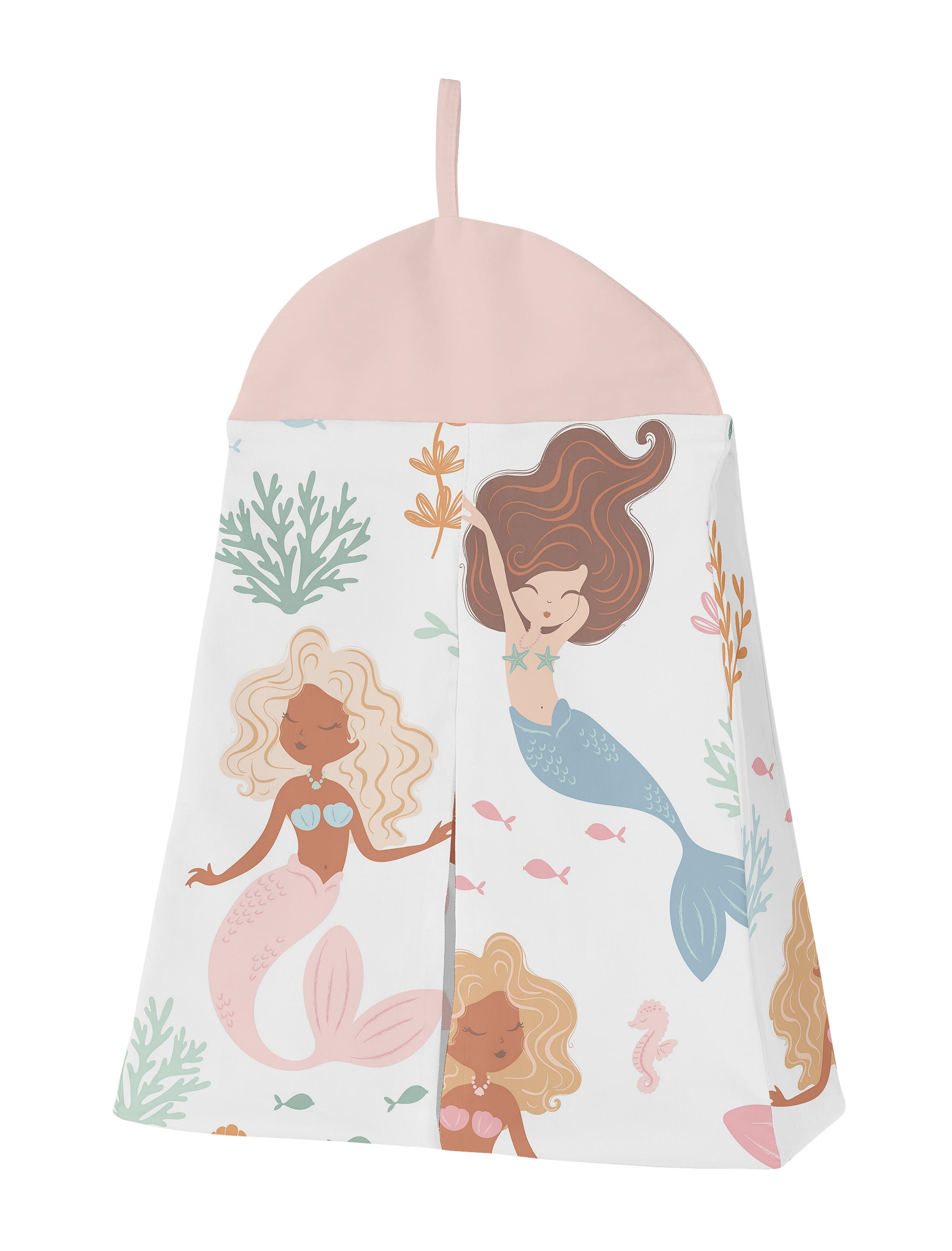 Sweet Jojo Designs Mermaids Pink Blue Orange 4 Piece Crib Bedding Set