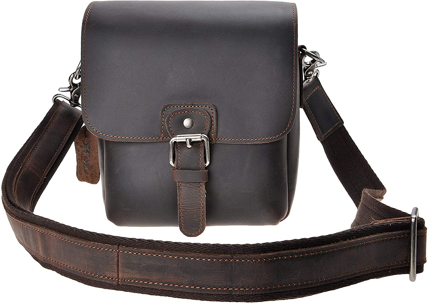 small leather camera case