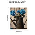 thumbnail image 3 of Pratyus Blue Roses Canvas Wall Art Decor Home Decoration Prints for Living Room Bedroom Office 12x16in, 3 of 5