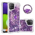thumbnail image 1 of Funda para Samsung Galaxy A22 4G con Brillo Líquido Flotante, Purpurina, Parachoques y Anillo Giratorio Soporte, 1 of 5
