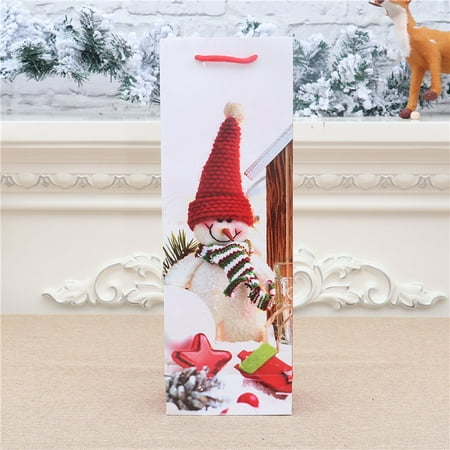 

Rack Decoration Red Bag Bottle Set Home Table Decoration Christmas Party Supplies
