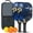 Black-3, variant on Pickleball Paddles Set Of 2, Fiberglass Surface, Vintage Floral Print, 4 Balls & Bag